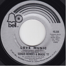 Sérgio Mendes & Brasil '77 Love Music USED VINYL 7INCH 45 RPM STYRENE