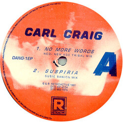 Carl Craig No More Words USED VINYL 12INCH EP 33 S RPM 45 RPM