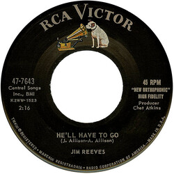 Jim Reeves He'll Have To Go USED VINYL 7INCH 45 RPM SINGLE MONO