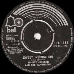 Johnny Johnson And The Bandwagon Sweet Inspiration VINYL 7" USED