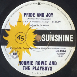 Normie Rowe & The Playboys Pride And Joy Vinyl 7" USED