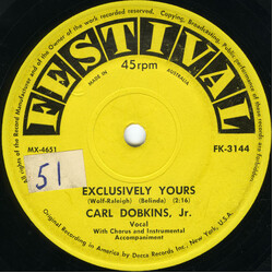 Carl Dobkins Jr. Exclusively Yours USED VINYL 7INCH 45 RPM SINGLE