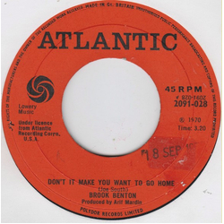 Brook Benton Don't It Make You Want To Go Home Vinyl 7" USED