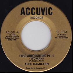 Alex Hamilton (8) Fuss And Fighting Pt. 1 (Woman) USED VINYL 7INCH 45 RPM