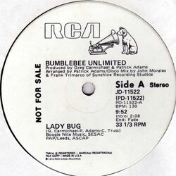 Bumblebee Unlimited Lady Bug USED VINYL 12INCH 33 S RPM PROMO STEREO