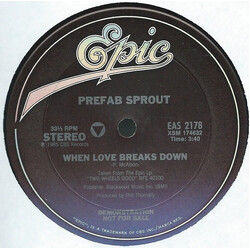 Prefab Sprout When Love Breaks Down USED VINYL 12INCH PROMO SINGLE 33 S RPM