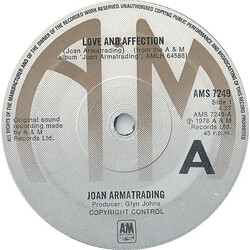 Joan Armatrading Love And Affection USED VINYL 7INCH SINGLE 45 RPM