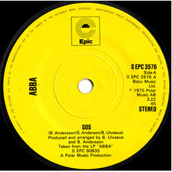 ABBA SOS USED VINYL 7INCH 45 RPM SINGLE STEREO