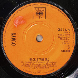 The O'Jays Back Stabbers VINYL 7" USED