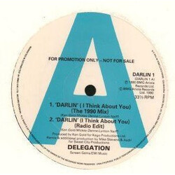 Delegation Darlin' (I Think About You) USED VINYL 12INCH 33 S RPM PROMO
