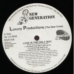 Luxury Productions Love Is The Only Way VINYL 12" USED