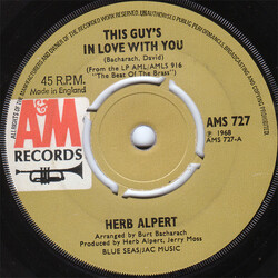Herb Alpert This Guy's In Love With You USED VINYL 7INCH 45 RPM SINGLE STEREO