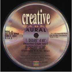 Aural (3) Desire USED VINYL 12INCH 33 S RPM 45 RPM