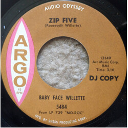 Baby Face' Willette Zip Five / Dad's Theme USED VINYL 7INCH 45 RPM SINGLE PROMO