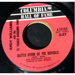 Andy Williams / The St. Charles Borromeo Choir Battle Hymn Of The Republic USED VINYL 7INCH 45 RPM SINGLE STYRENE