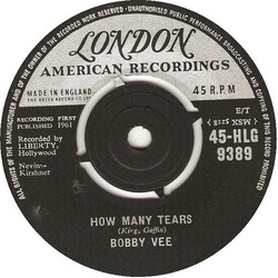 Bobby Vee How Many Tears / Baby Face VINYL 7" USED