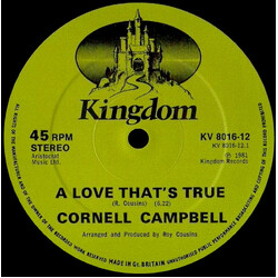 Cornell Campbell / Scientist A Love That's True / Kingdom Dub USED VINYL 12INCH 45 RPM