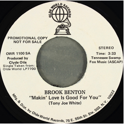 Brook Benton Makin' Love Is Good For You Vinyl 7" USED