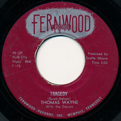 Thomas Wayne / The DeLons Tragedy / Saturday Date USED VINYL 7INCH 45 RPM STYRENE