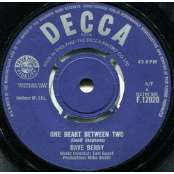 Dave Berry One Heart Between Two Vinyl 7" USED
