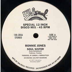 Ronnie Jones Soul Sister Vinyl 12" USED