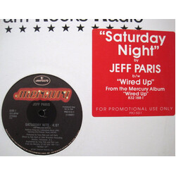 Jeff Paris Saturday Nite USED VINYL 12INCH SINGLE PROMO 33 S RPM
