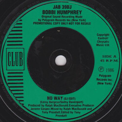 Bobbi Humphrey No Way USED VINYL 7INCH 45 RPM PROMO