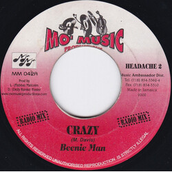 Beenie Man Crazy USED VINYL 7INCH 45 RPM