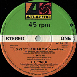 The System Don't Disturb This Groove (Extended Remix) USED VINYL 12INCH 45 RPM STEREO