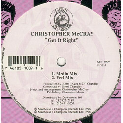 Christopher McCray Get It Right VINYL 12" USED