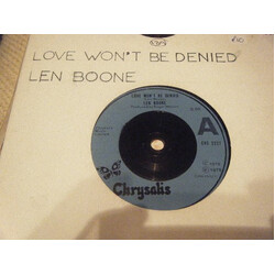 Len Boone Love Won't Be Denied USED VINYL 7INCH 45 RPM