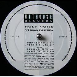 Holy Noise Get Down Everybody (Remixes) USED VINYL 12INCH 33 S RPM