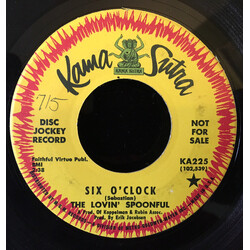 The Lovin' Spoonful Six O'Clock USED VINYL 7INCH 45 RPM SINGLE PROMO
