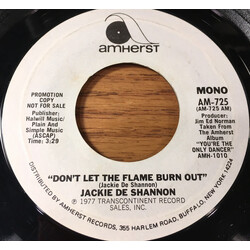 Jackie DeShannon Don't Let The Flame Burn Out USED VINYL 7INCH 45 RPM PROMO STEREO MONO