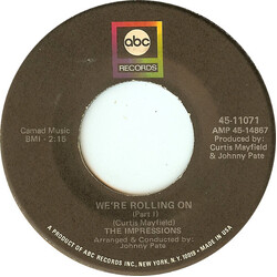 The Impressions We're Rolling On VINYL 7" USED
