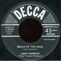 Leroy Anderson And His "Pops" Concert Orchestra Belle Of The Ball / Blue Tango USED VINYL 7INCH 45 RPM