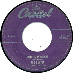 Les Baxter & His Orchestra / Les Baxter, His Chorus And Orchestra April In Portugal / Suddenly USED VINYL 7INCH 45 RPM SINGLE