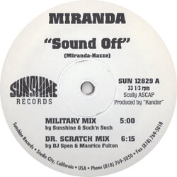 Miranda (3) Sound Off USED VINYL 12INCH 33 S RPM PROMO