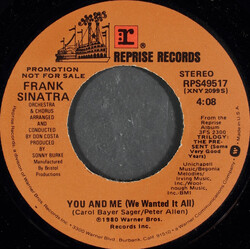 Frank Sinatra You And Me (We Wanted It All) USED VINYL 7INCH 45 RPM PROMO STEREO MONO