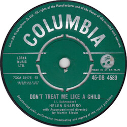Helen Shapiro Don't Treat Me Like A Child USED VINYL 7INCH 45 RPM SINGLE