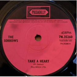 The Sorrows Take A Heart USED VINYL 7INCH 45 RPM SINGLE