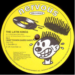 The Latin Kings I Want To Know (Quiero Saber) USED VINYL 12INCH 33 S RPM STEREO