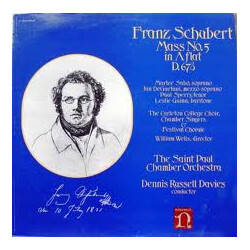 Franz Schubert / Marlee Sabo / Jan DeGaetani / Paul Sperry / Leslie Guinn / The Carleton College Choir, Chamber Singers & Festival Chorale / William W