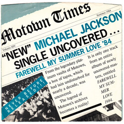 Michael Jackson Farewell My Summer Love VINYL 7" USED