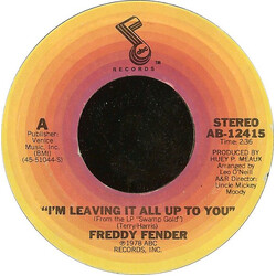 Freddy Fender (2) I'm Leaving It All Up To You USED VINYL 7INCH 45 RPM SINGLE STYRENE STEREO