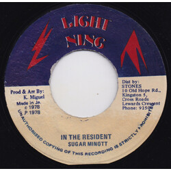 Sugar Minott In The Resident USED VINYL 7INCH 45 RPM