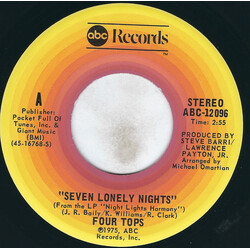 Four Tops Seven Lonely Nights USED VINYL 7INCH 45 RPM STEREO
