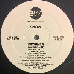 Snow (2) Informer USED VINYL 12INCH 33 S RPM PROMO