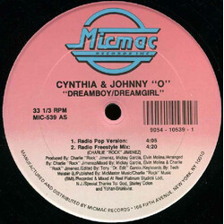 Cynthia / Johnny O Dreamboy/Dreamgirl USED VINYL 12INCH 33 S RPM
