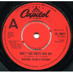 McGuinn, Clark & Hillman Don't You Write Her Off USED VINYL 7INCH SINGLE
